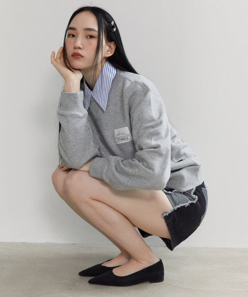 Starlight City Patch Sweatshirt_MELANGE GREY