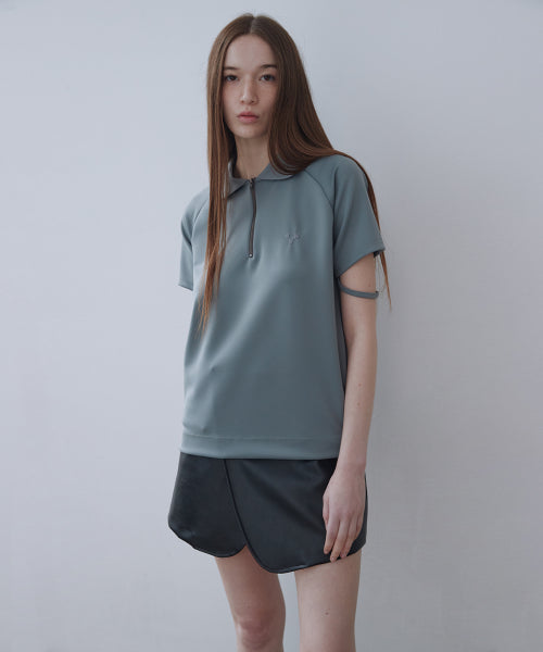 24T Logo Pique T-Shirt Khaki Gray