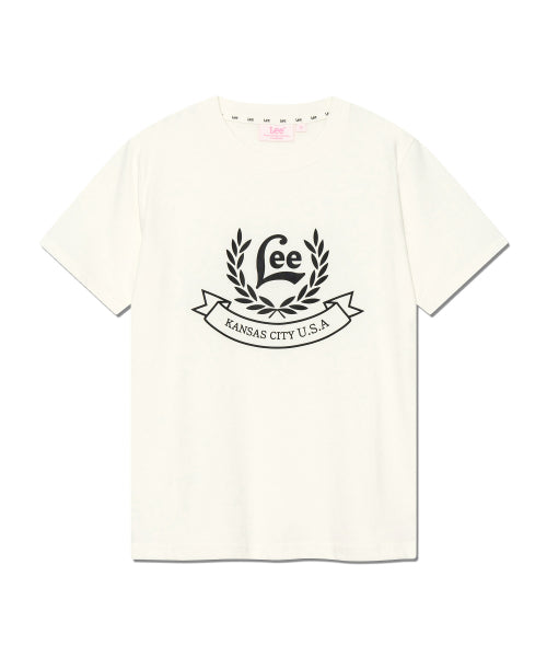 Women&#39;s Laurel Wreath Logo Crop T-Shirt Ivory
