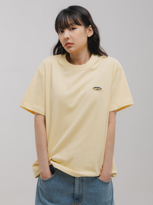 [여성]Minimal logo 반팔티셔츠 BK3981_옐로우