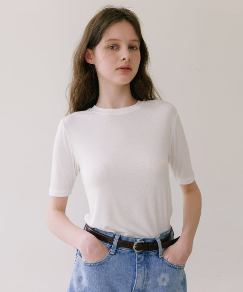 Soft Half Sleeve T-Shirt - Ivory