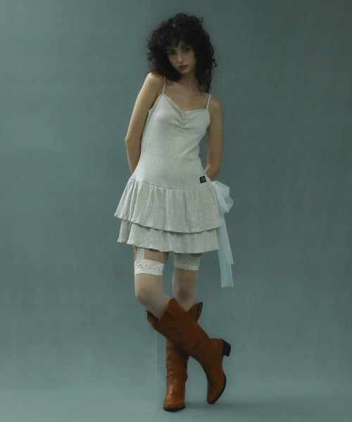 Side Tie Dress Oatmeal