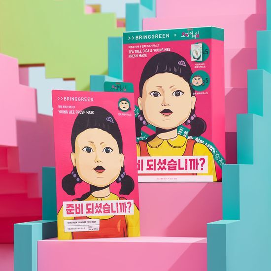 [브링그린X오징어게임] 브링그린 프레시마스크 10매입 (티트리시카 5매 + 영희 5매)