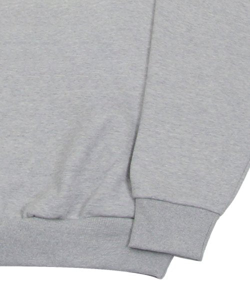 [UNISEX-P]플라워도트 자수 카라 하프집업 맨투맨_그레이