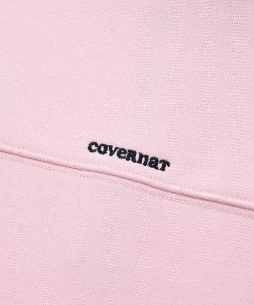 Women&#39;s C Logo Half Zip-up Man to Man Pink