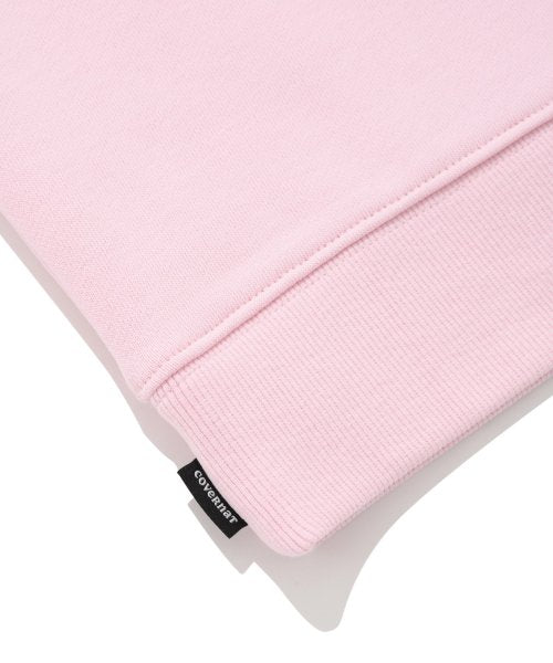 Women&#39;s C Logo Half Zip-up Man to Man Pink