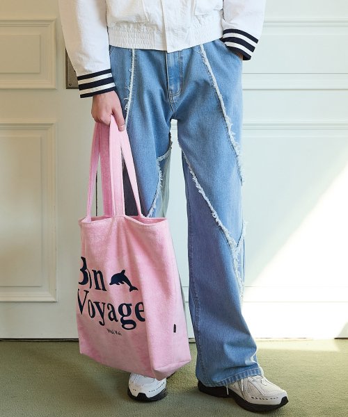 Bon Voyage Terry Big Shoulder Bag Pink